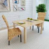 vidaXL Eetkamerstoelen (2 st) - Abaca & Mangohout - 53% Korting!