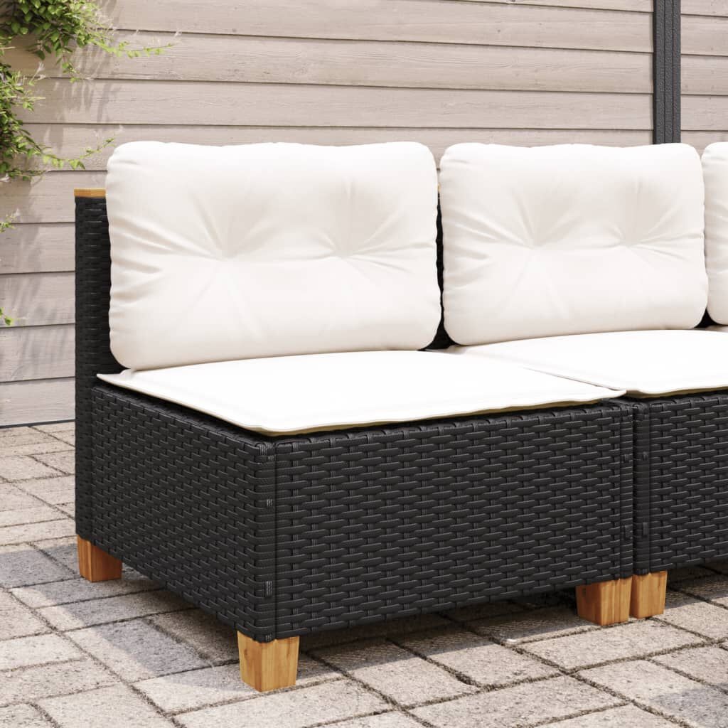 vidaXL Tuinbank Poly Rattan Zwart - Nu 19% Korting!