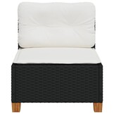 vidaXL Tuinbank Poly Rattan Zwart - Nu 19% Korting!