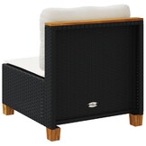 vidaXL Tuinbank Poly Rattan Zwart - Nu 19% Korting!