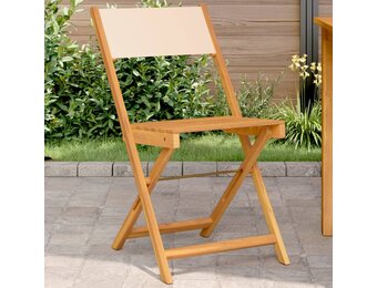 vidaXL Bistrostoelen 2 st. massief acaciahout beige - 53% Korting