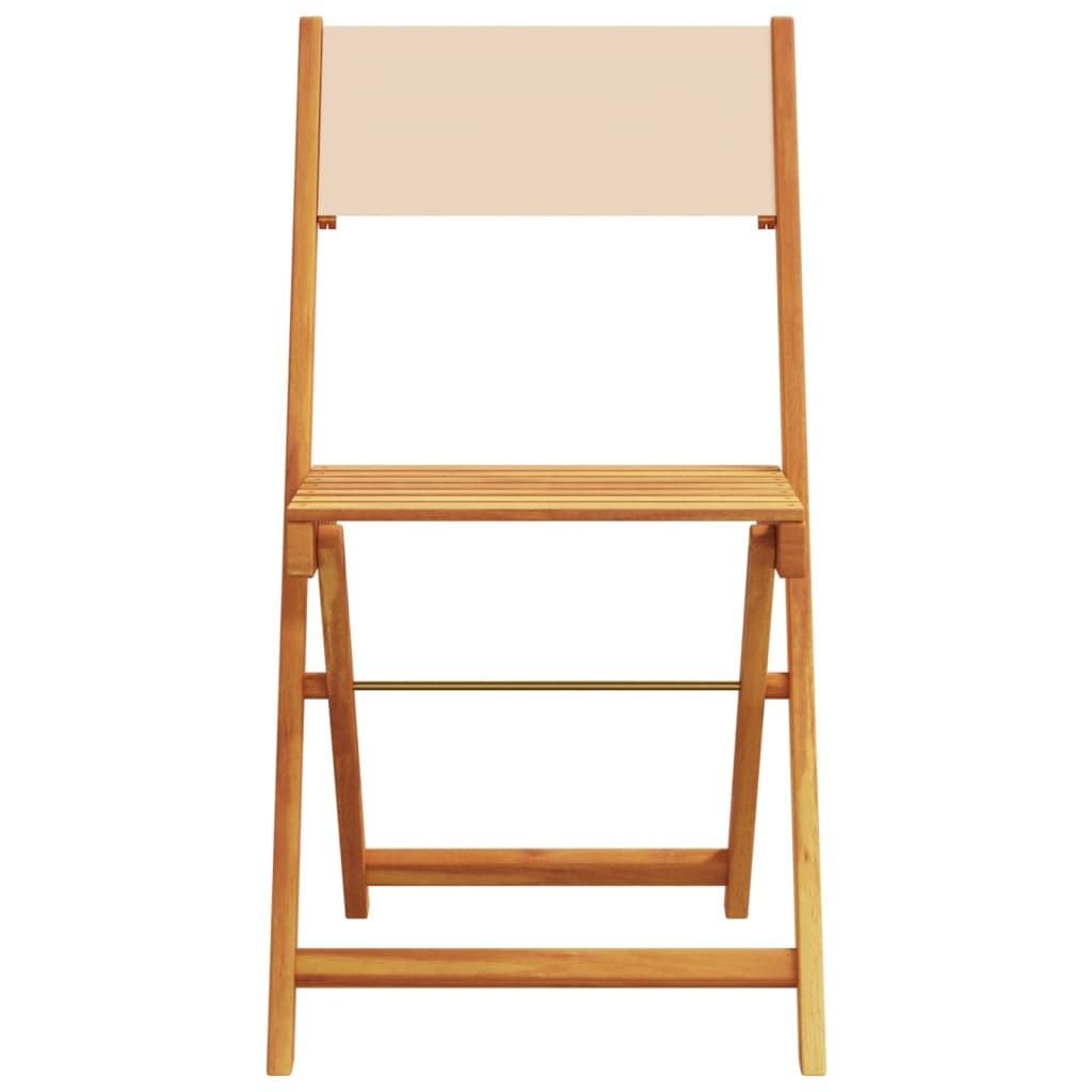 vidaXL Bistrostoelen 2 st. massief acaciahout beige - 53% Korting