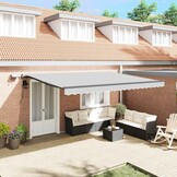 Markies met Handmatig Antraciet 4 × 3 m Metaal