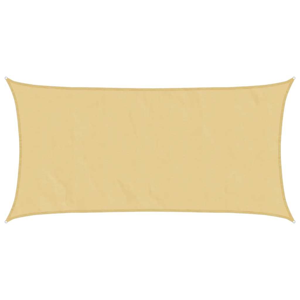 vidaXL Zonnezeil 5x2,5 m 100% polyester oxford zandkleurig