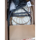 Inklapbare Hangstoel Egg Chair - Crème Zwart - 60% Korting!