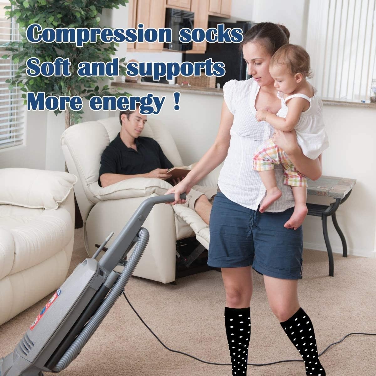 4 Paar Compressiekousen (Heren/Dames) - 30% Korting