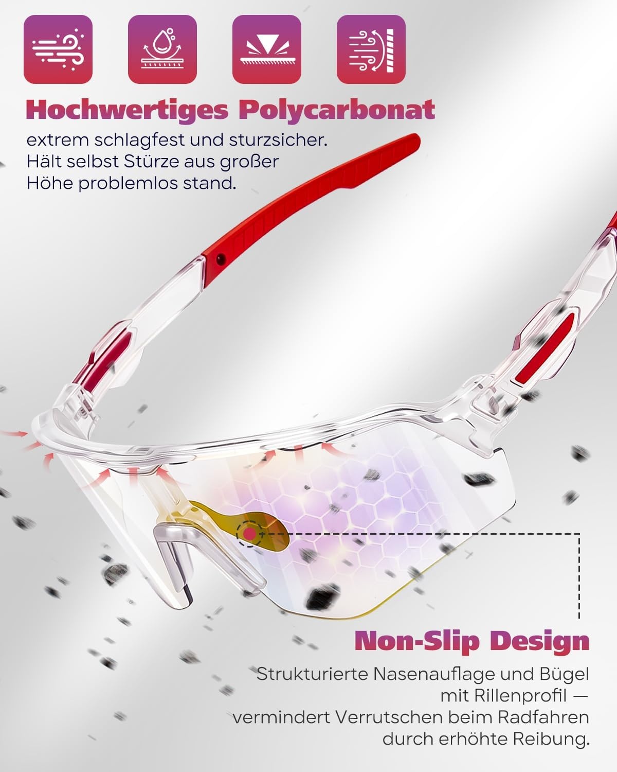 Fietsbril Dames Zelfkleurend - Fotochroom Frame - 30% Korting