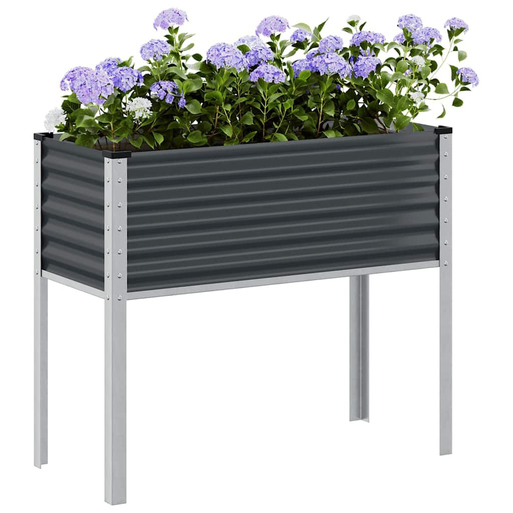 vidaXL Plantenbak Staal Antraciet 100x41x90cm | 55% Korting