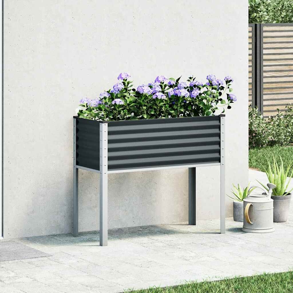 vidaXL Plantenbak Staal Antraciet 100x41x90cm | 55% Korting