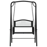 vidaXL Schommelbank 124 cm Staal Zwart - 60% Korting!