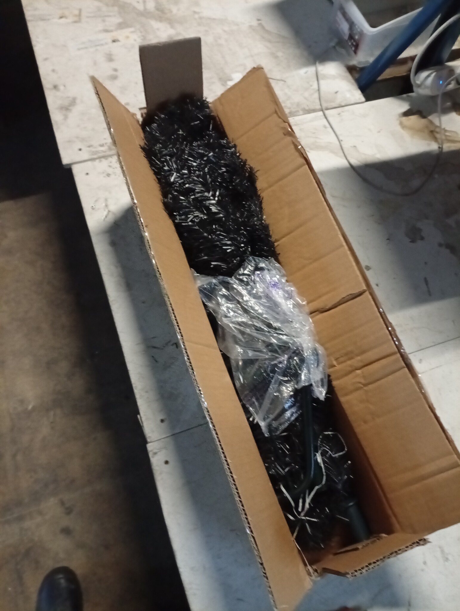 vidaXL Zwarte Halve Kunstkerstboom 120cm - 73% Korting!