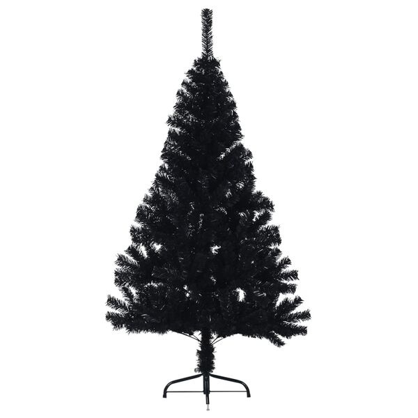 vidaXL Zwarte Halve Kunstkerstboom 120cm - 73% Korting!