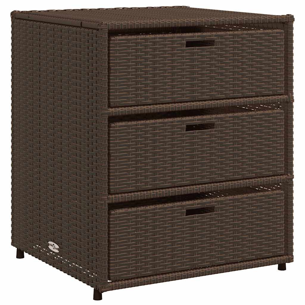 vidaXL Tuinkast Poly Rattan Bruin 55x59x69 cm | 57% Korting!