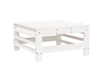 vidaXL Tuinvoetenbank Grenenhout Wit - 47% Korting!