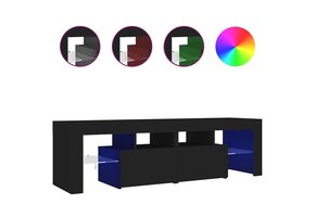 vidaXL TV-meubel Zwart met LED - 57% Korting