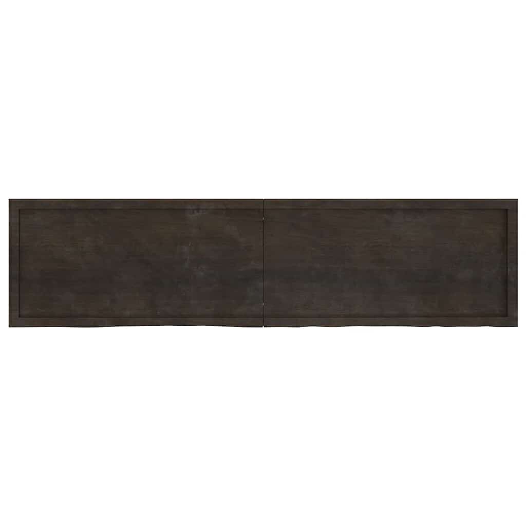vidaXL Massief Houten Wastafelblad Donkerbruin - 200x50cm - 55% Korting