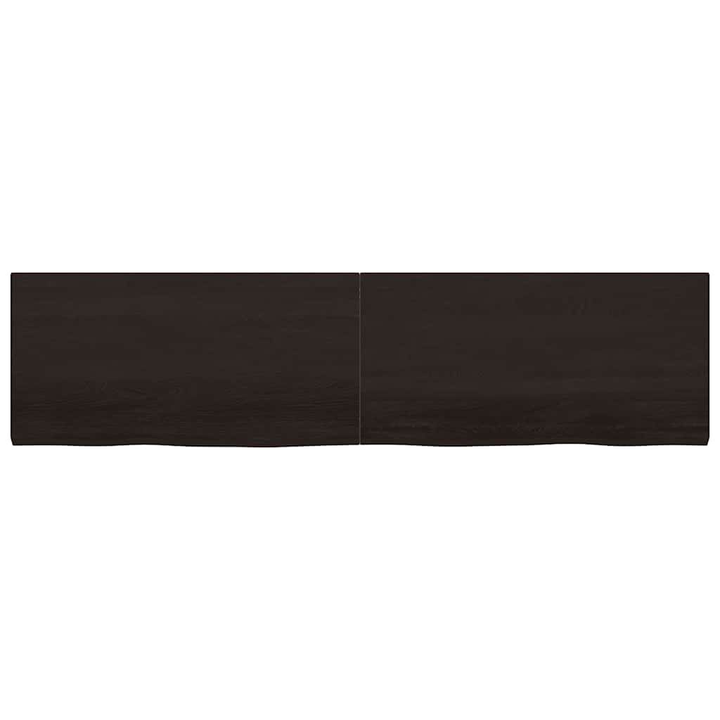 vidaXL Massief Houten Wastafelblad Donkerbruin - 200x50cm - 55% Korting