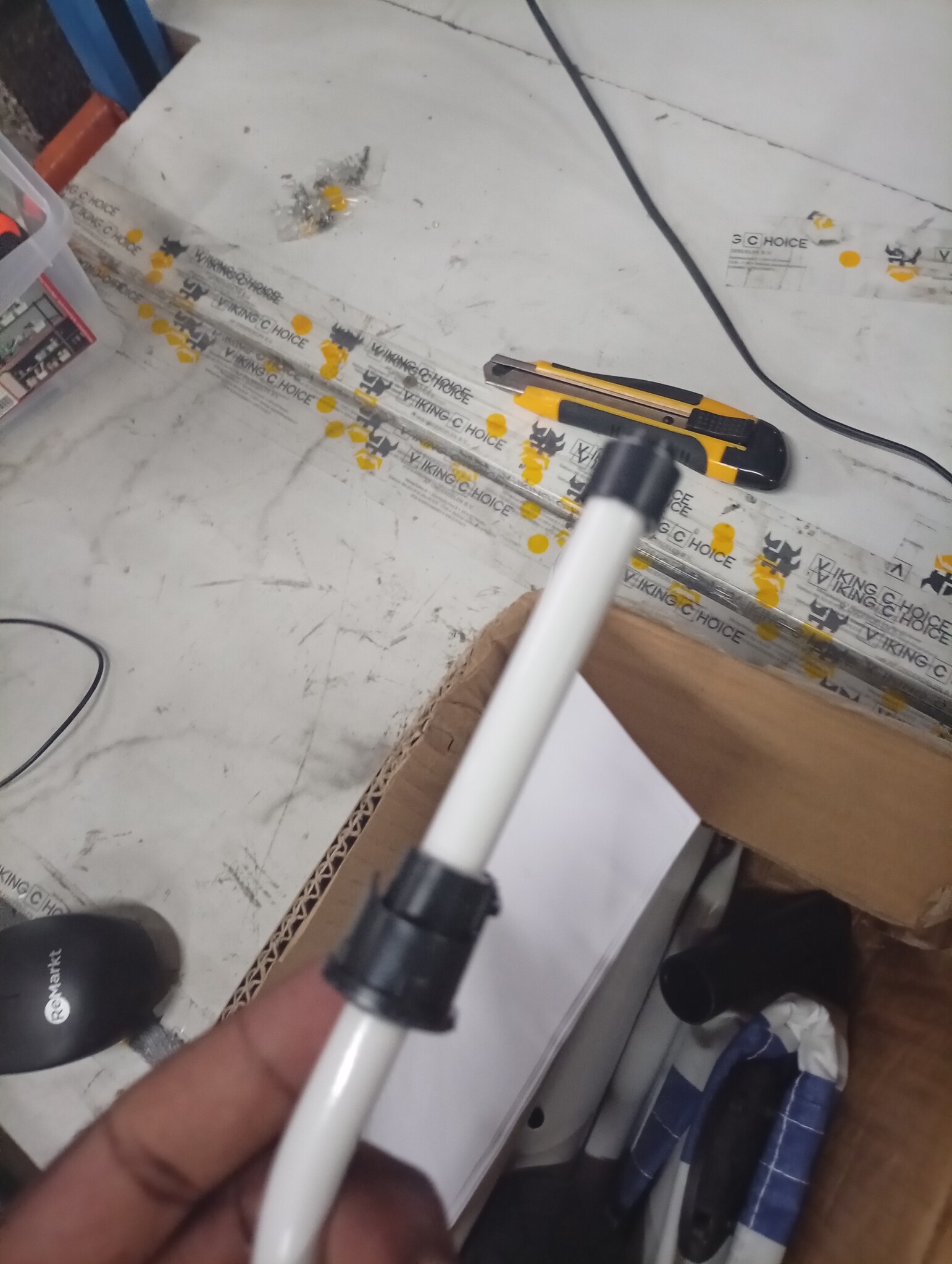 vidaXL Luifel handmatig uittrekbaar 300 cm blauw/wit - 74% Korting!