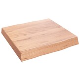 vidaXL Tafelblad Eikenhout Natuurlijke Rand 40x40cm - Nu 65% Korting!