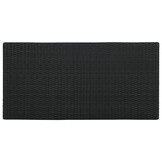vidaXL Bartafel met Opbergrek - Zwart Poly Rattan | -55%
