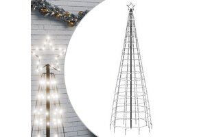 vidaXL LED-kerstboom met spikes, 300 cm, koud wit - Nu 64% Korting!