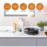 Tristar Elektrische hapjespan 1500W - PZ-2964 - Ø40cm Deksel - Maximale temperatuur 280⁰ C - PFAS-vrij