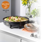 Tristar Elektrische hapjespan 1500W - PZ-2964 - Ø40cm Deksel - Maximale temperatuur 280⁰ C - PFAS-vrij