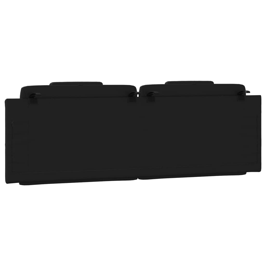 vidaXL Hoofdbordkussen 160 cm kunstleer zwart