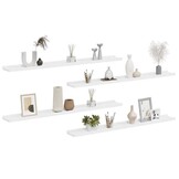 vidaXL Wandschappen 4 st 100x9x3 cm wit