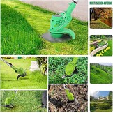 Grastrimmer met accu, grastrimmer met accu, 24 V accu, bosmaaier en accutrimmer, 90 graden draaibaar, voor gazononderhoud, oprit en tuin