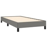 vidaXL Bedframe zonder matras 90x200 cm stof donkergrijs