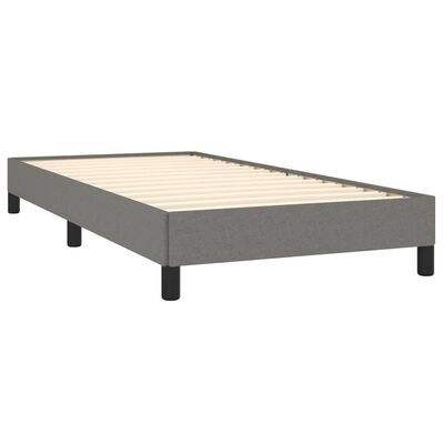 vidaXL Bedframe zonder matras 90x200 cm stof donkergrijs