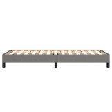 vidaXL Bedframe zonder matras 90x200 cm stof donkergrijs