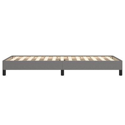 vidaXL Bedframe zonder matras 90x200 cm stof donkergrijs