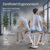 Bureaukruk ergonomisch [gecertificeerd], 2-in-1 kruk & staande kruk, in hoogte verstelbaar, ergonomische kruk voor kantoor en bureau, schommelkruk met zwaaieffect