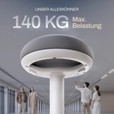 Bureaukruk ergonomisch [gecertificeerd], 2-in-1 kruk & staande kruk, in hoogte verstelbaar, ergonomische kruk voor kantoor en bureau, schommelkruk met zwaaieffect