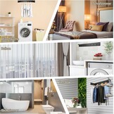 Donken Drying rack, wall mounted, wall dryer, 100 cm, clothes rack, pull out for bathroom, balcony, patio, wall dryer, ideal for indoor and outdoor use, space-saving (black, 100 cm)