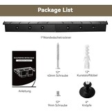 Donken Drying rack, wall mounted, wall dryer, 100 cm, clothes rack, pull out for bathroom, balcony, patio, wall dryer, ideal for indoor and outdoor use, space-saving (black, 100 cm)