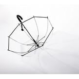 Transparante paraplu voor kinderen, winddicht, 8 echte vezelribben, gebogen handgreep, automatische opening en glasvezel, paraplu voor kinderen, jongens, meisjes, jongens, meisjes, Transparant, M