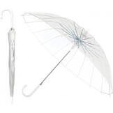 Clear Air Bubble Umbrella Rainproof Canopy Clear Umbrellas for Adults, Perfect for Weddings, Graduation Photo - J Hook Handle Automatically Open