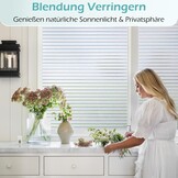 DOWELL Window Film Self Adhesive Privacy Film For Windows 90x400cm, Matte Anti-glare Window Film, Static Window Sticker For Shower, Office, Bathroom, Bedroom, Meeting Room