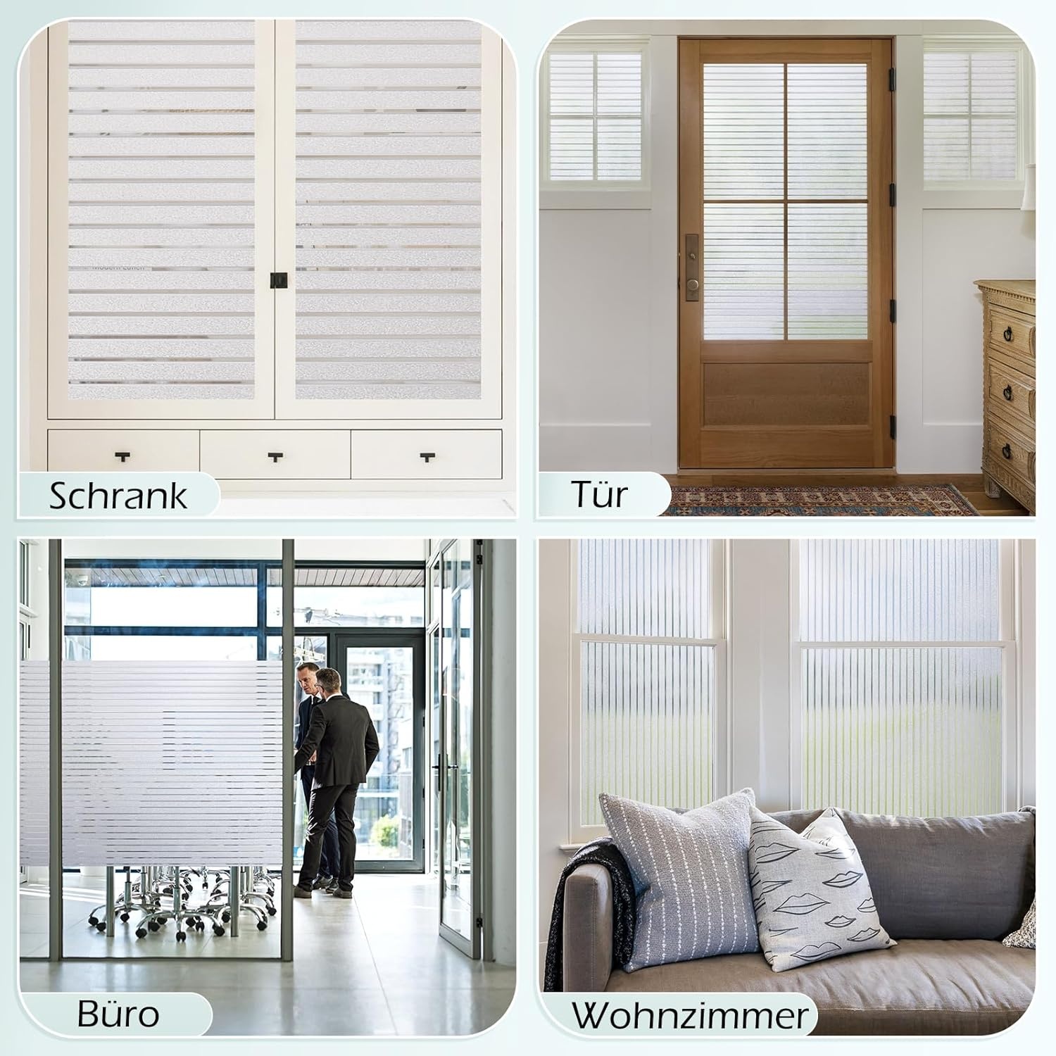 DOWELL Window Film Self Adhesive Privacy Film For Windows 90x400cm, Matte Anti-glare Window Film, Static Window Sticker For Shower, Office, Bathroom, Bedroom, Meeting Room