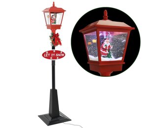 vidaXL Straatlantaarn met kerstman LED 180 cm
