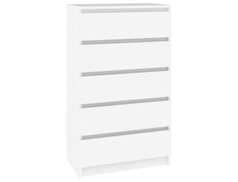 vidaXL Ladekast 60x36x103 cm bewerkt hout wit