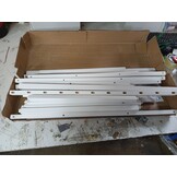 vidaXL Hondenhek inklapbaar met deur 4 panelen 320 cm populierhout wit