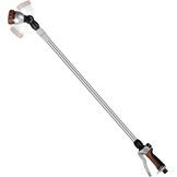 RESTMO Telescopische Tuinspuit 92-152 cm Metaal, Lange Tuinspuit met 180° Draaibare Kop, 7 Verstelbare Sproeimodussen voor Hangende Potten en Struiken, Bruin