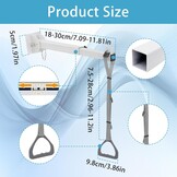 Trapeziumbed voor senioren, trapeziumbar voor bed, hulp mobiliteit, nachtkastje, pull-up bar, bed, steunstang, plafondmontage met verstelbare riem, opstahulp