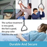 Trapeziumbed voor senioren, trapeziumbar voor bed, hulp mobiliteit, nachtkastje, pull-up bar, bed, steunstang, plafondmontage met verstelbare riem, opstahulp