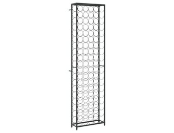 vidaXL Wijnrek voor 95 flessen 54x18x200 cm smeedijzer zwart
