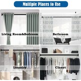 Telescopische gordijnroede, extra lang, 4 meter, geen boren nodig, kledingstang, voor badkamer, douchegordijn, slaapkamer, zilver, 350-405 cm, doorsnede 32 mm